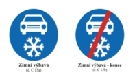 Dopravn znaka - zima